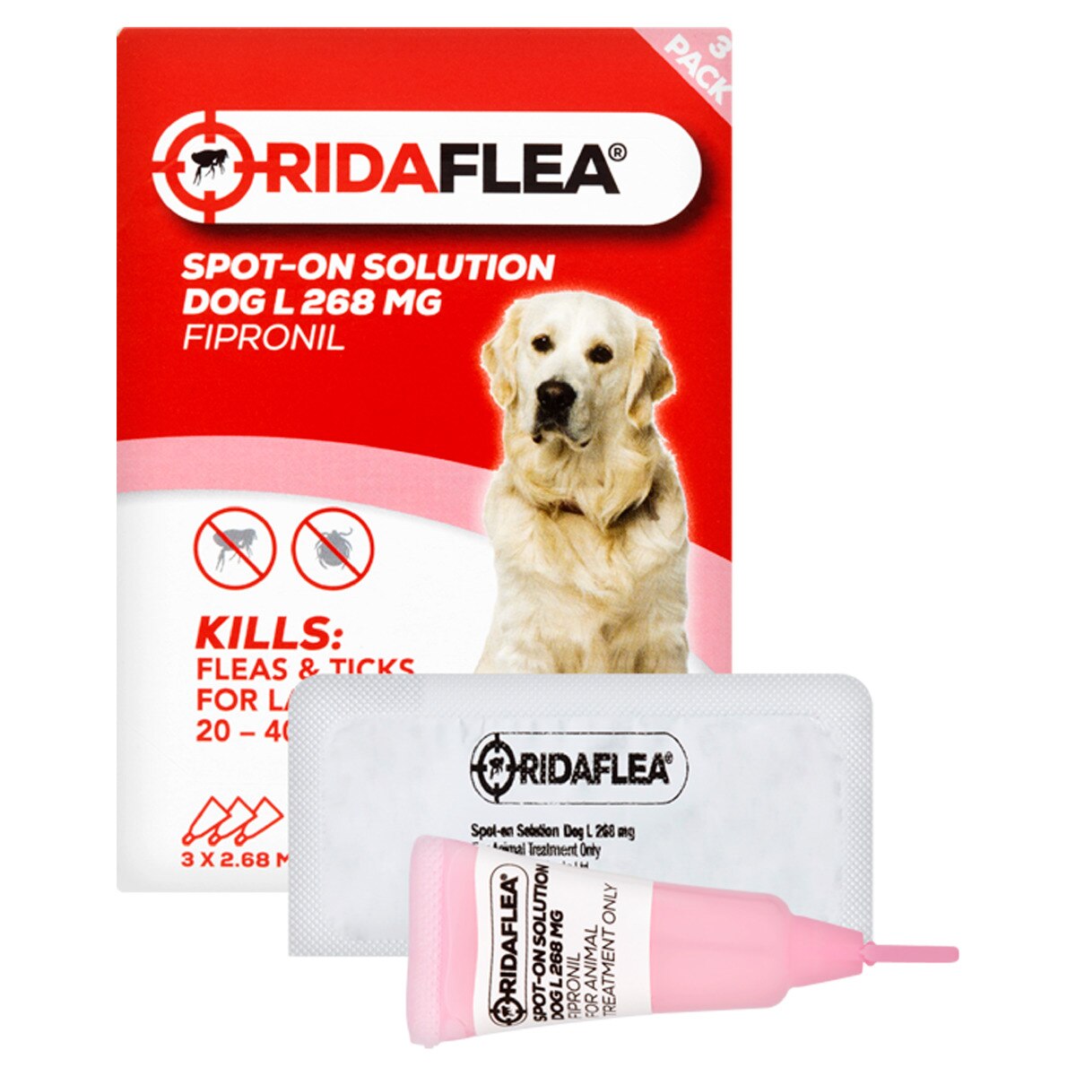 RidaFLEA Spot-On Solution Large Dog - 3 x 2.68 ml